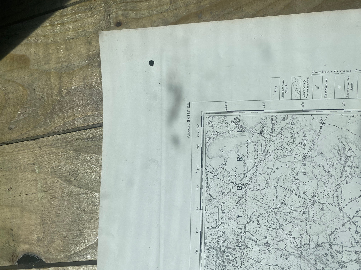 Antique Irish ordnance survey map- Tipperary 1862