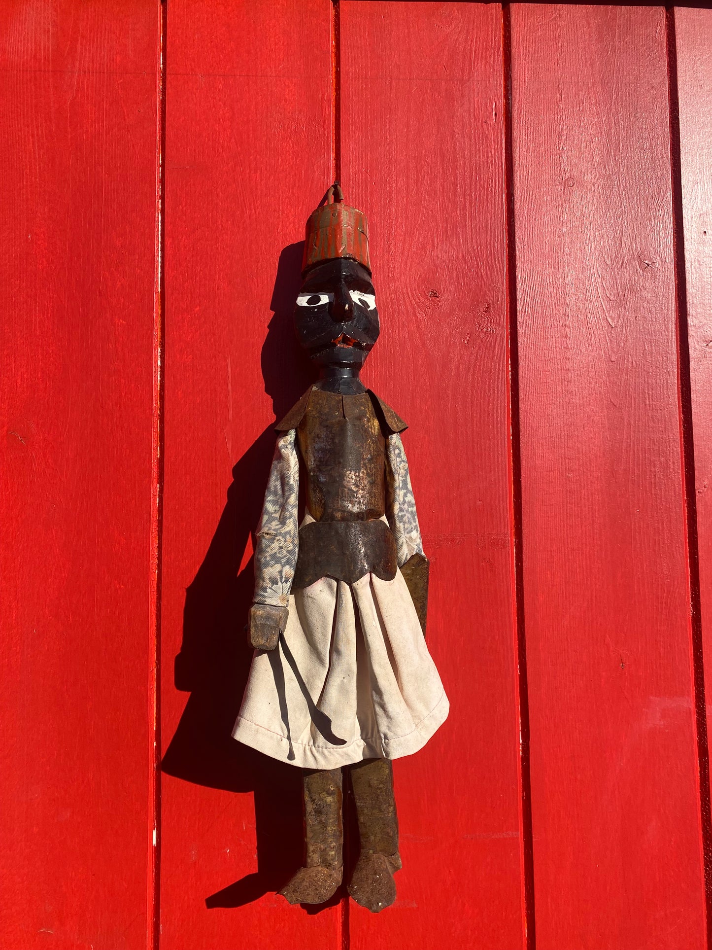 Vintage folk art warrior dolls