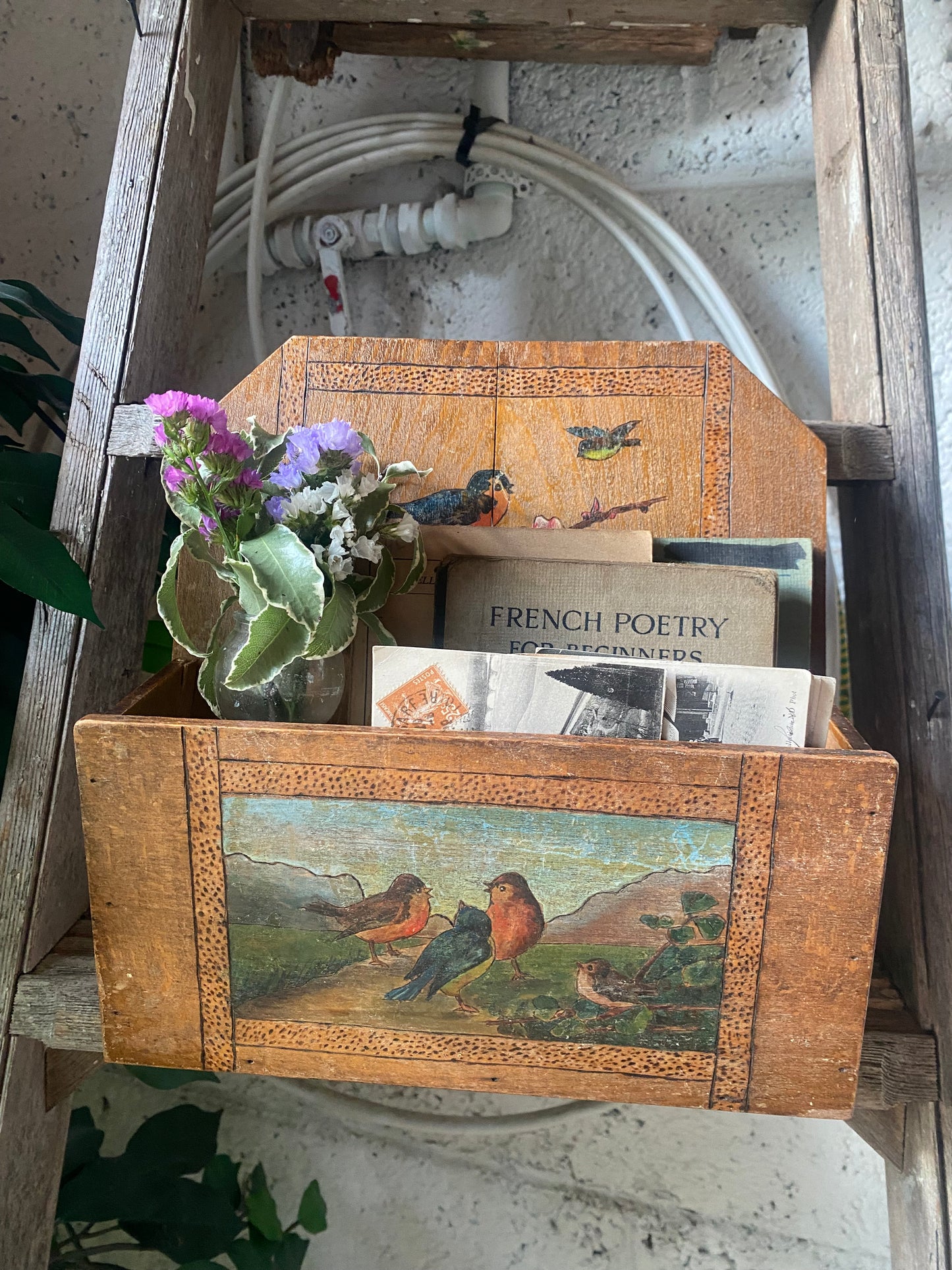Vintage french letter tray