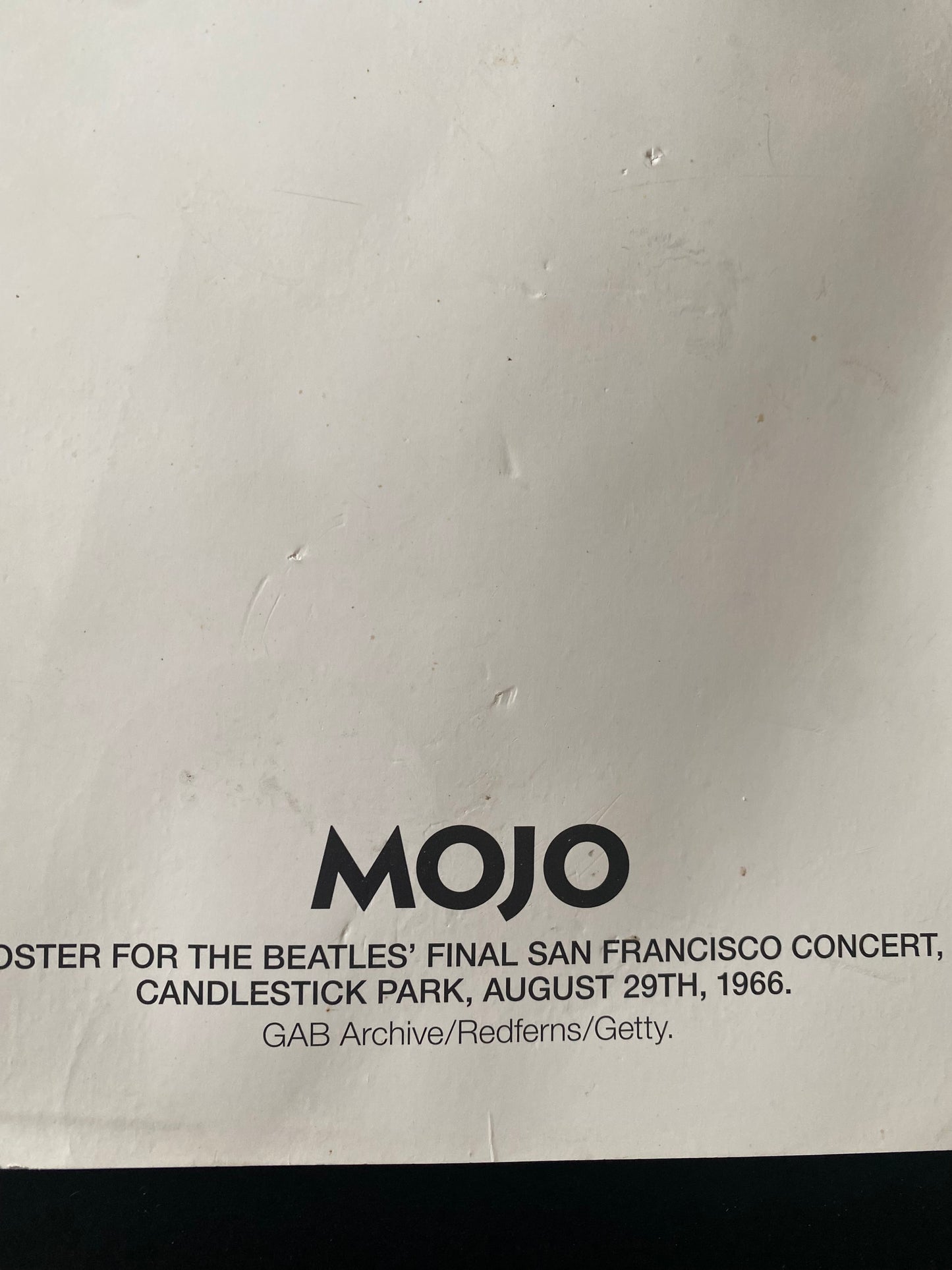 1966 The Beatles candlestick park poster