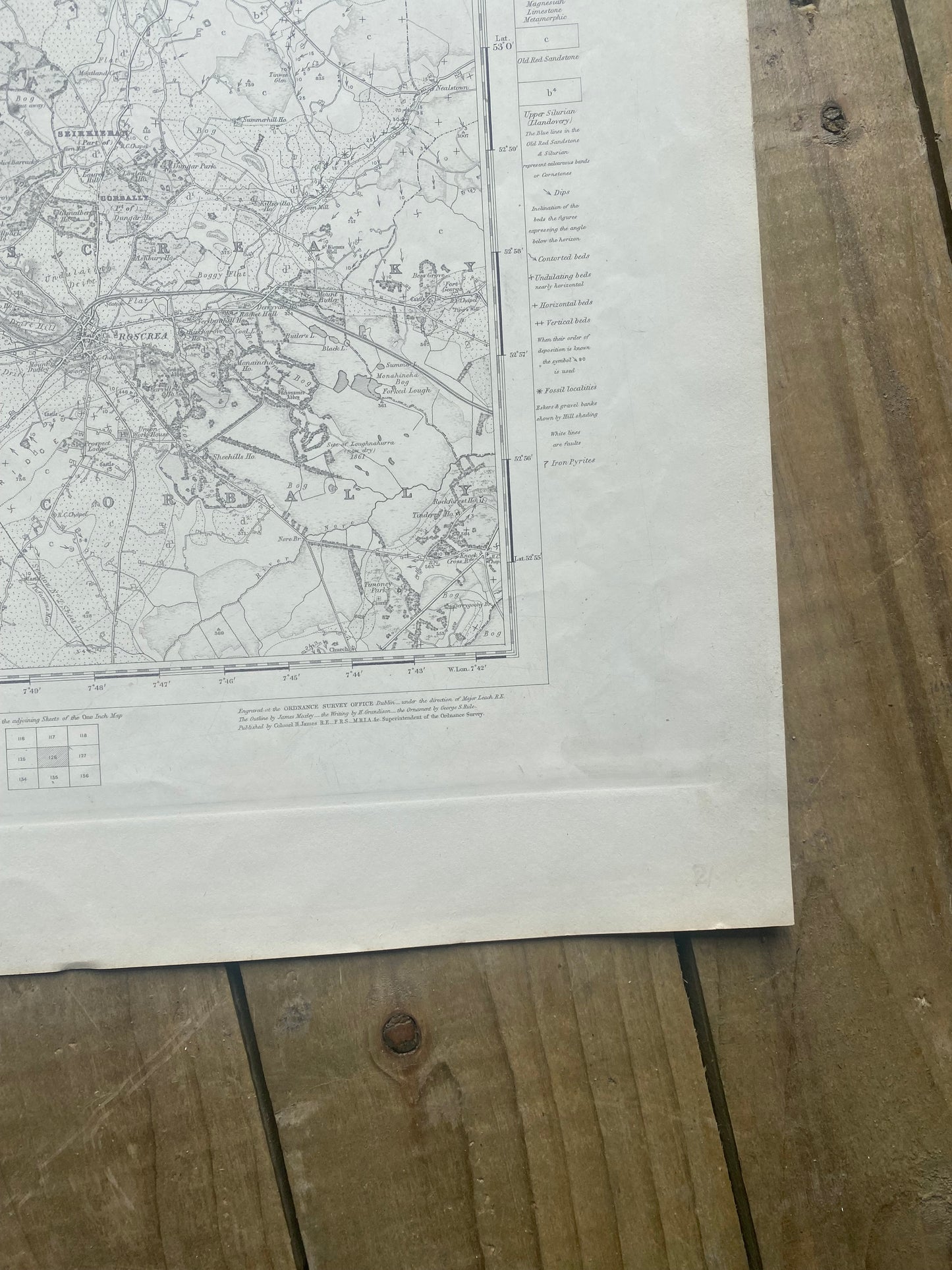 Antique Irish ordnance survey map - Galway 1862