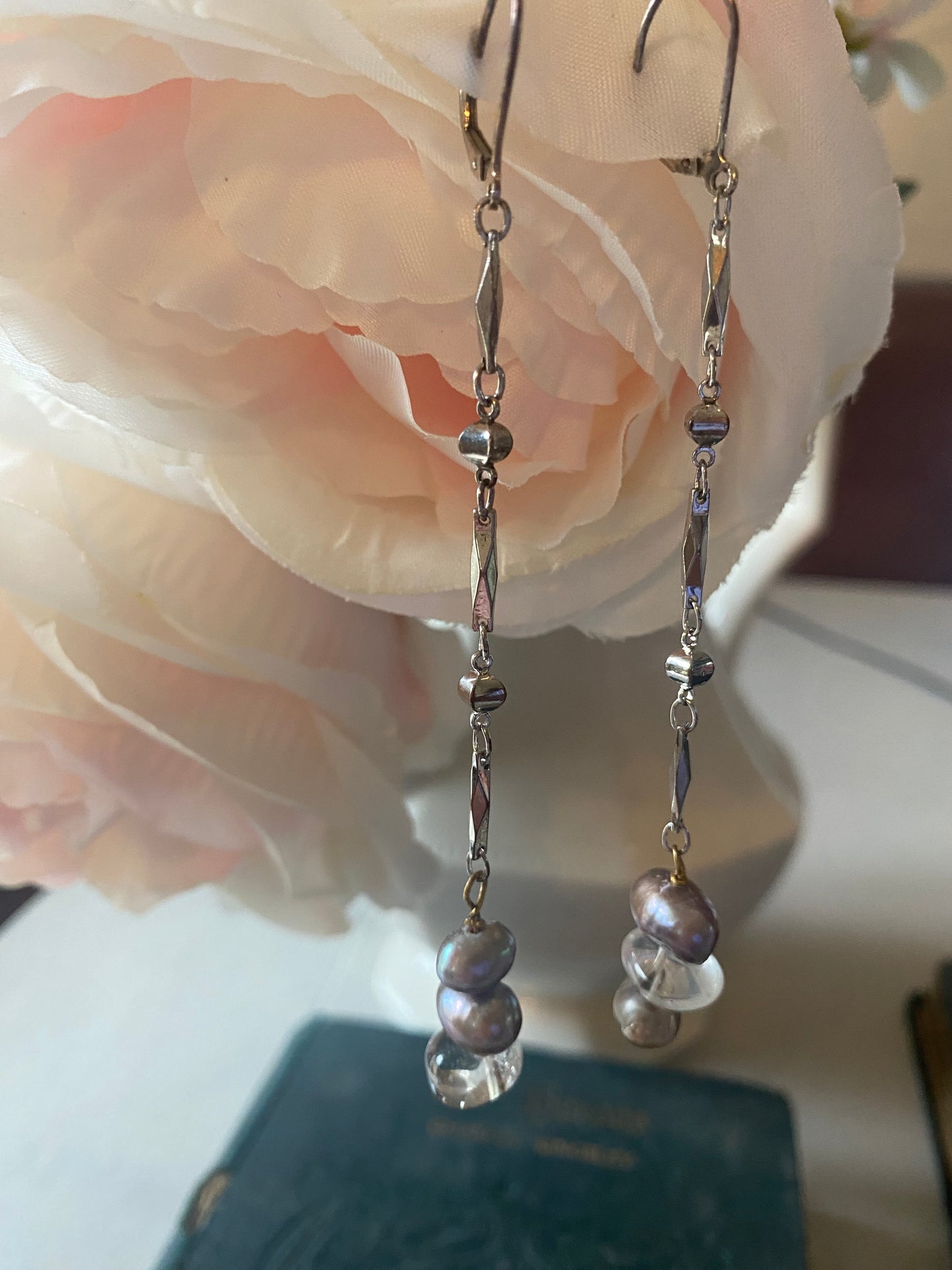 Vintage silver and Pearl earrings