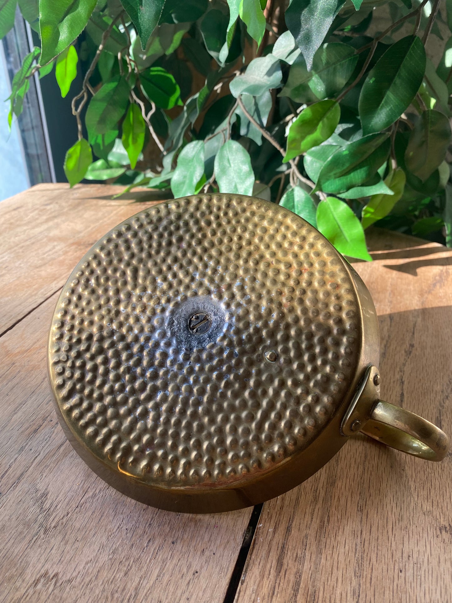 Vintage brass chamber candlestick holder