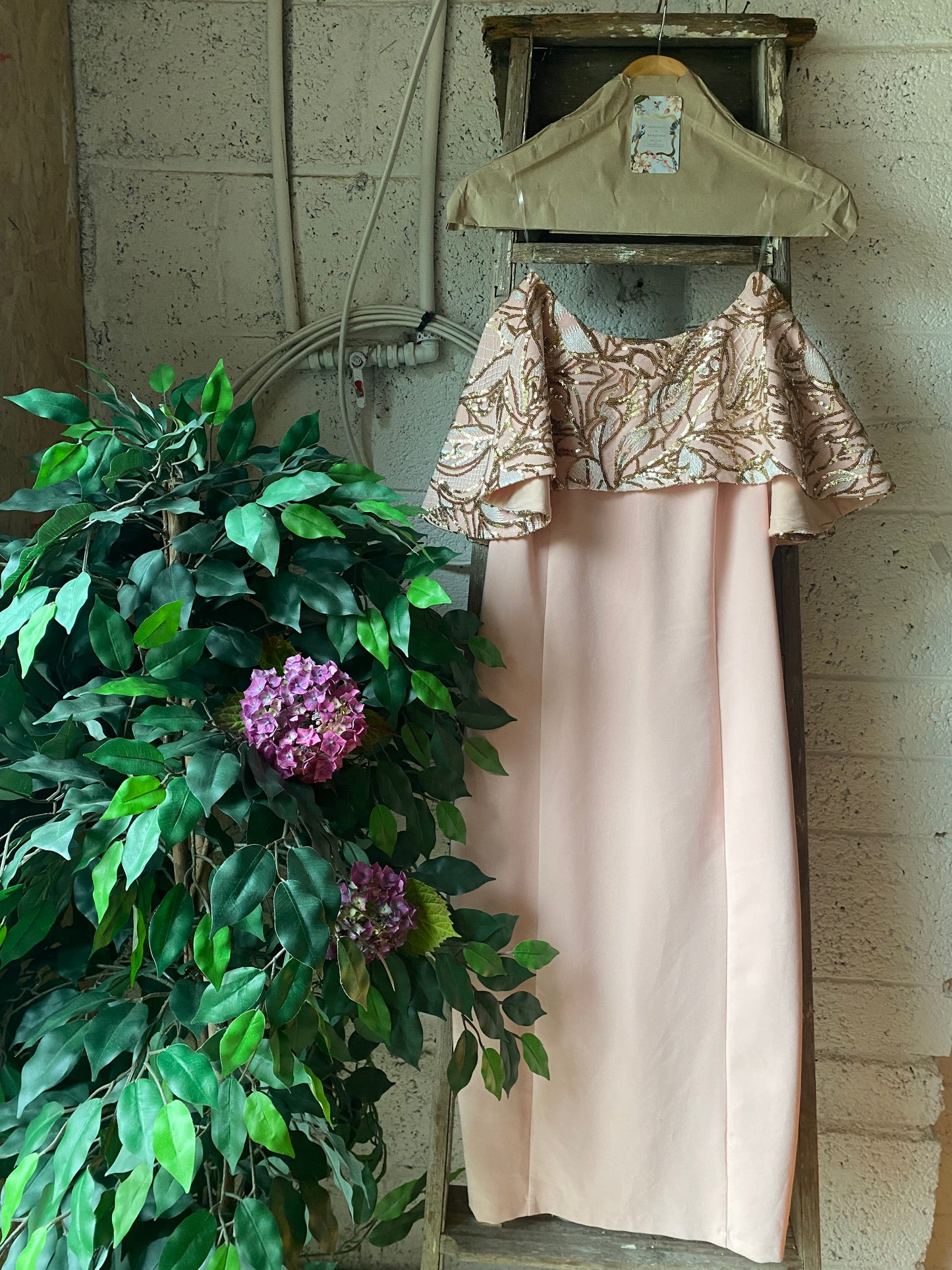 Boutique Blush & Gold dress