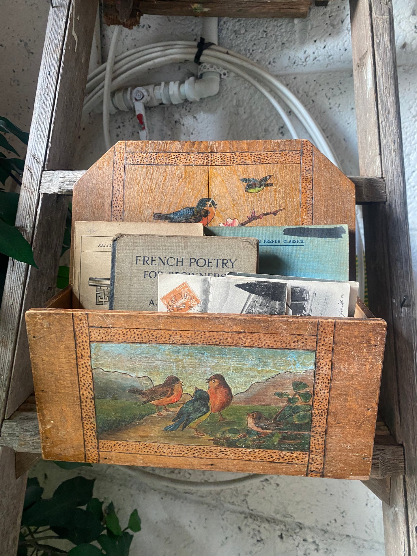 Vintage french letter tray