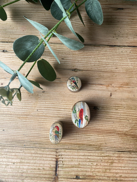 Vintage brass & mother Pearl pill boxes