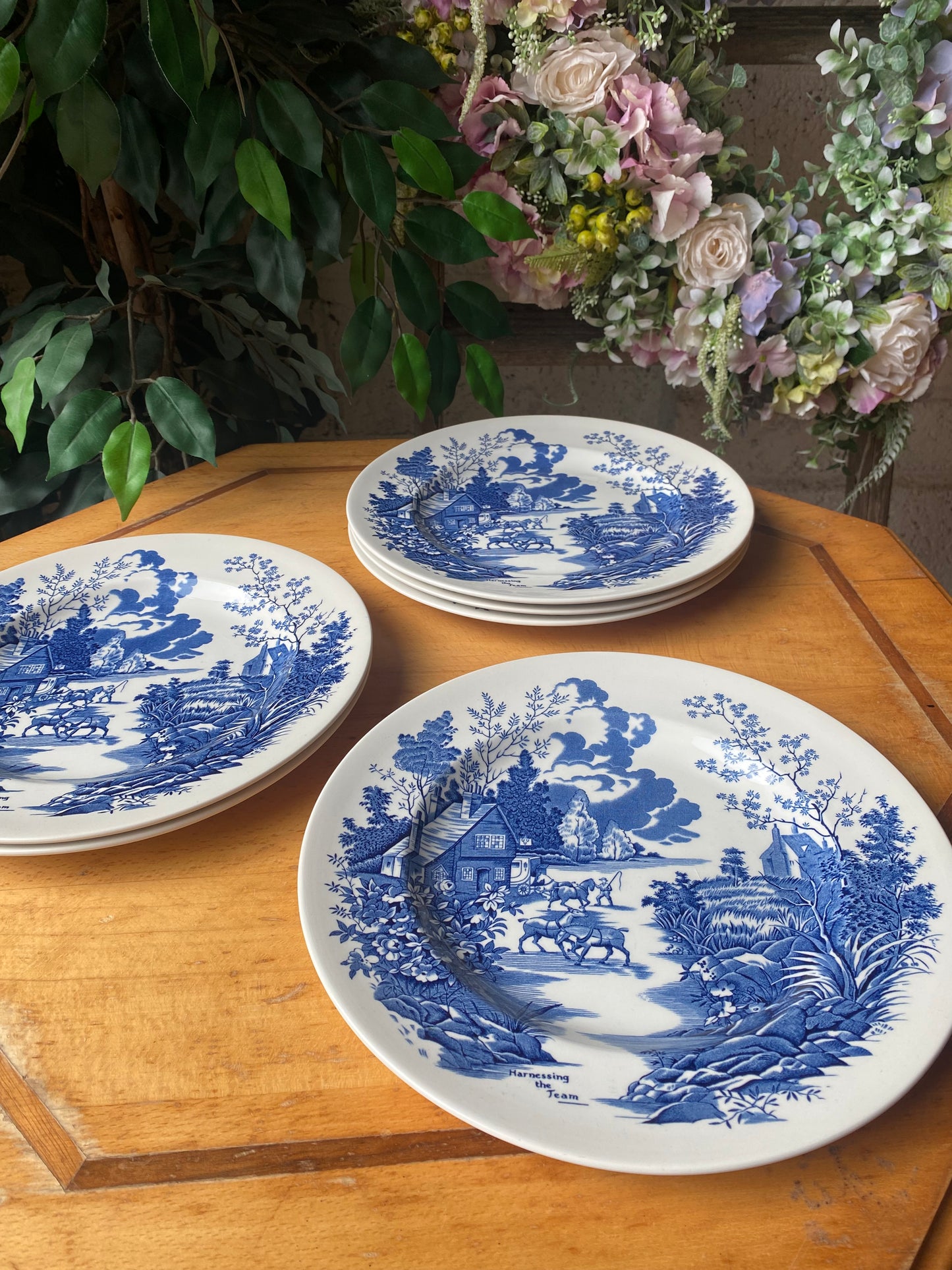 Ridgeway stoneware dinner plates x 6