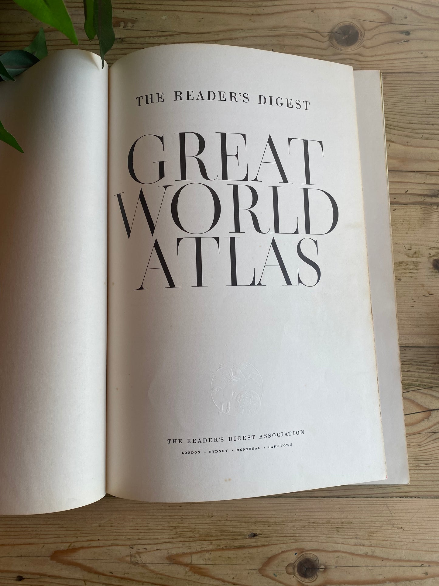 Atlas great world atlas Reader’s Digest 1961