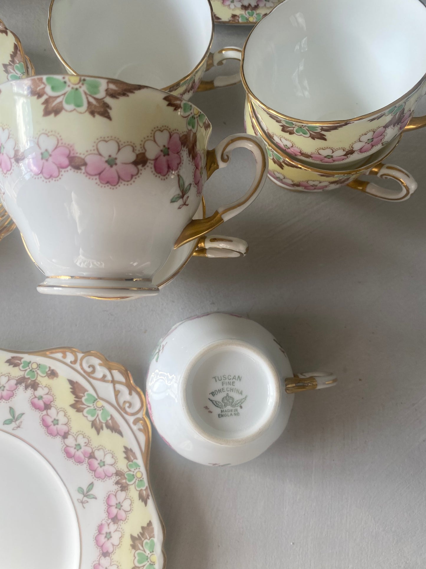 Vintage Tuscan fine bone china 19 piece