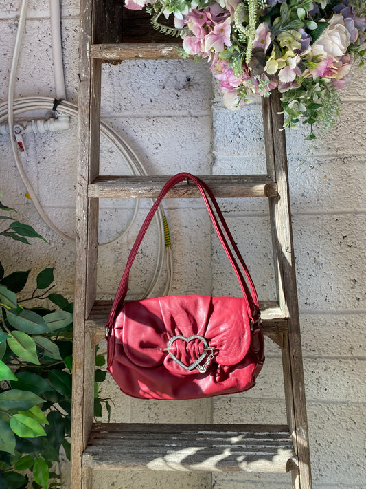 Moschino red heart handbag