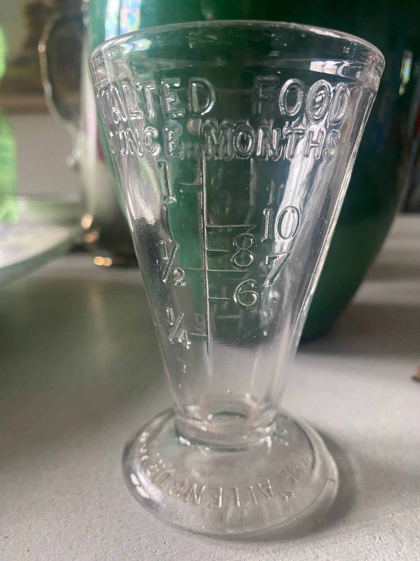 Antique infant milk powder measure