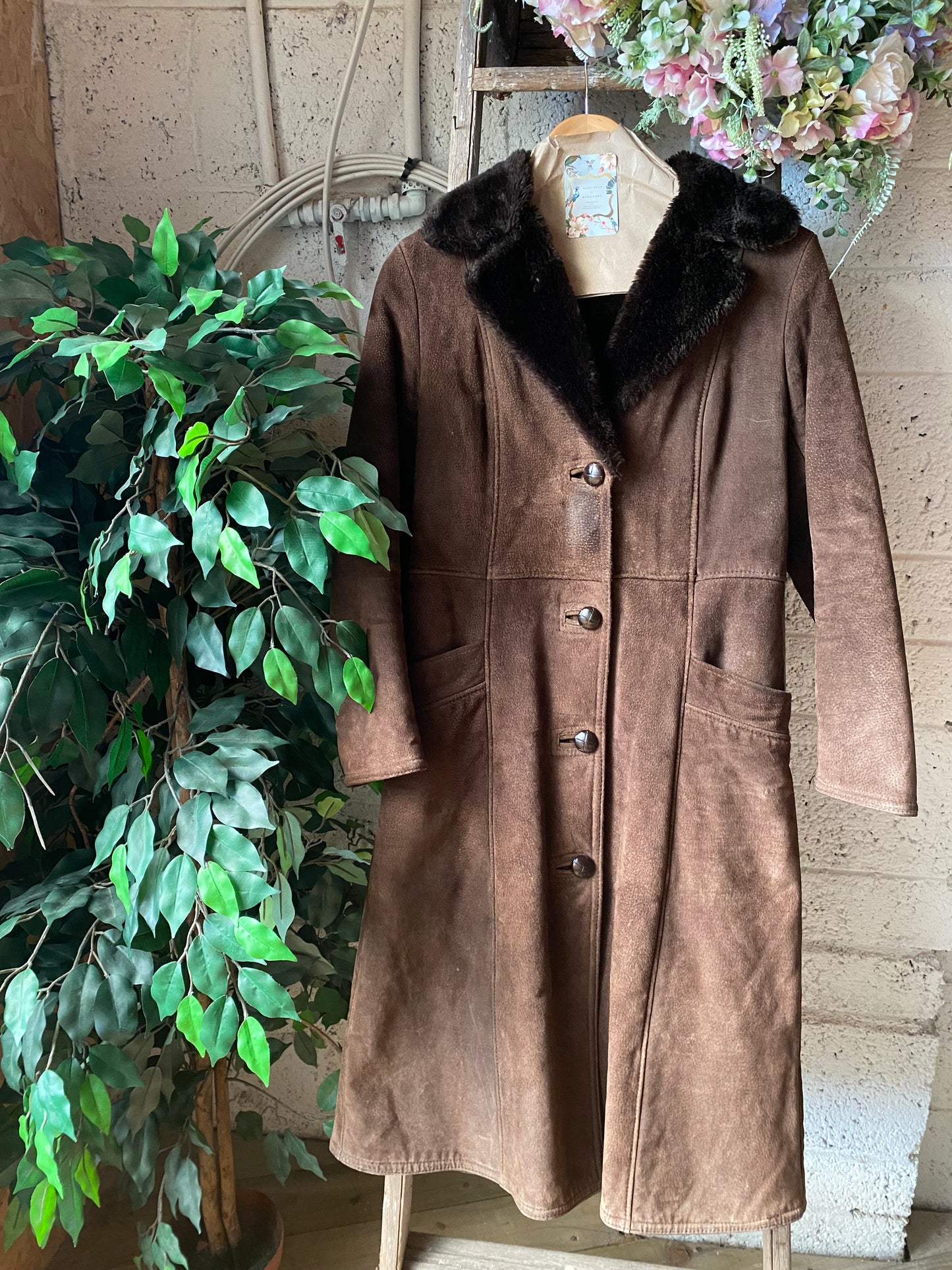 Vintage Gymo brown suede coat