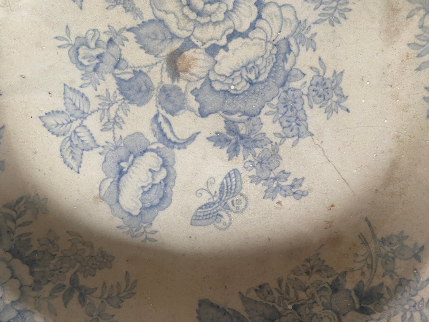 Antique platter with asiatic pheasant pattern