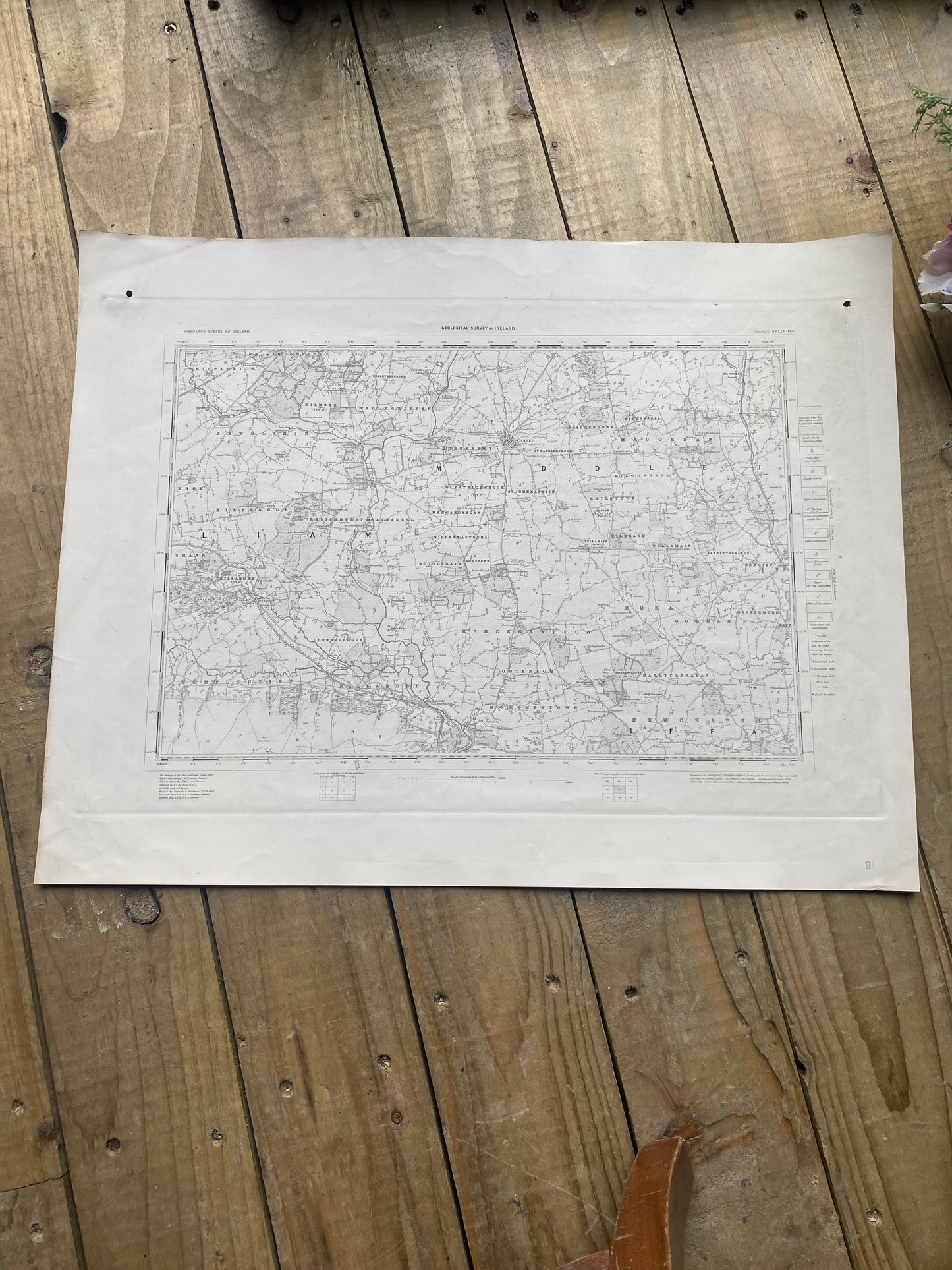 Antique ordnance survey map of Tipperary - cashel 1859