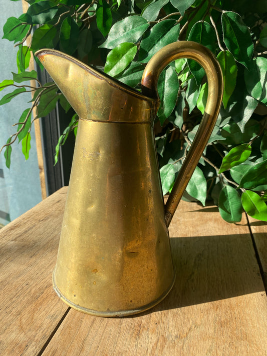 Antique brass pitcher
