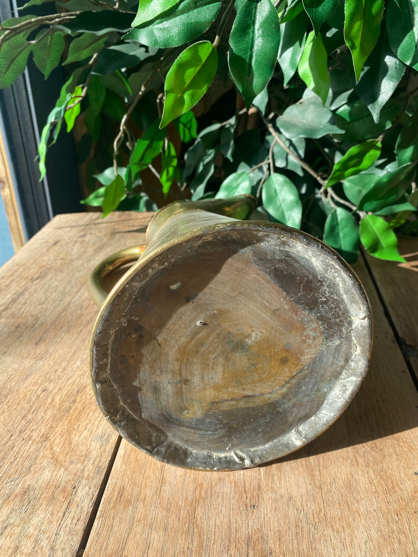 Antique brass pitcher