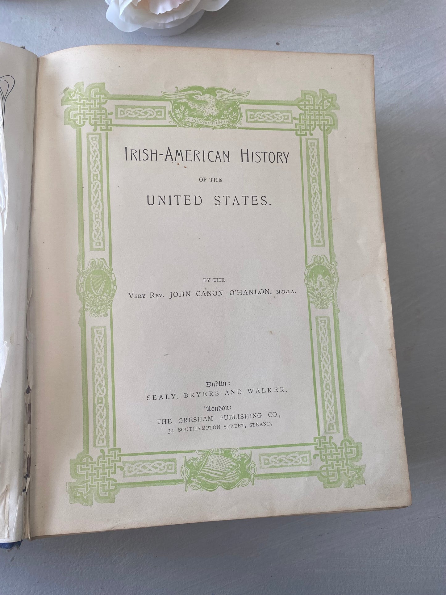 Irish-American history of the United States by; Rev.john Ganon O’Hanlon