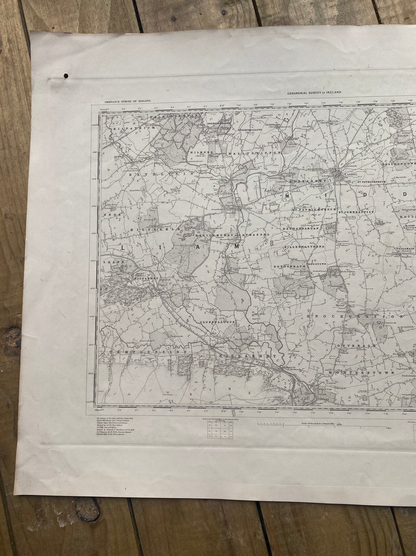 Antique ordnance survey map of Tipperary - cashel 1859