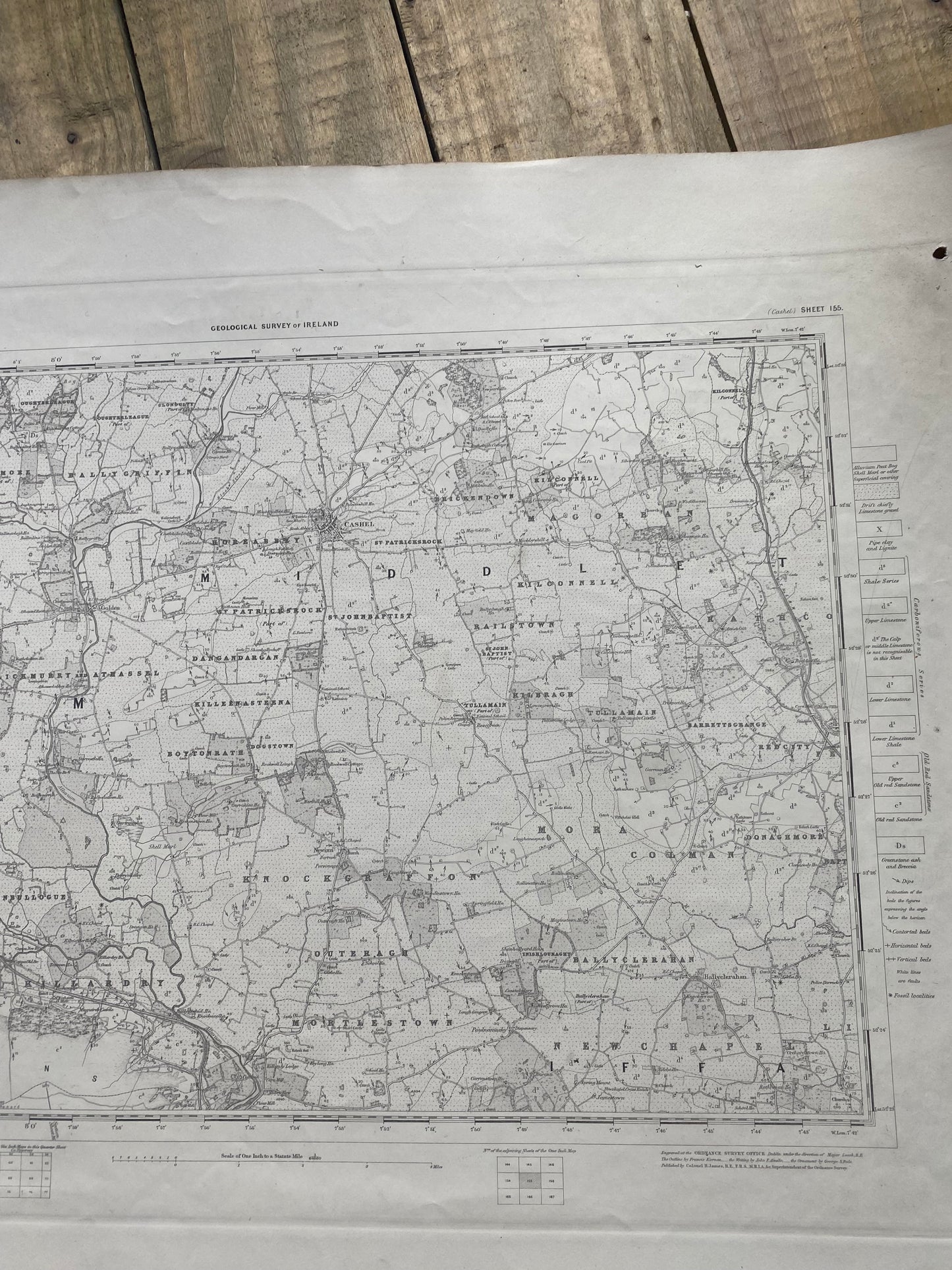 Antique ordnance survey map of Tipperary - cashel 1859