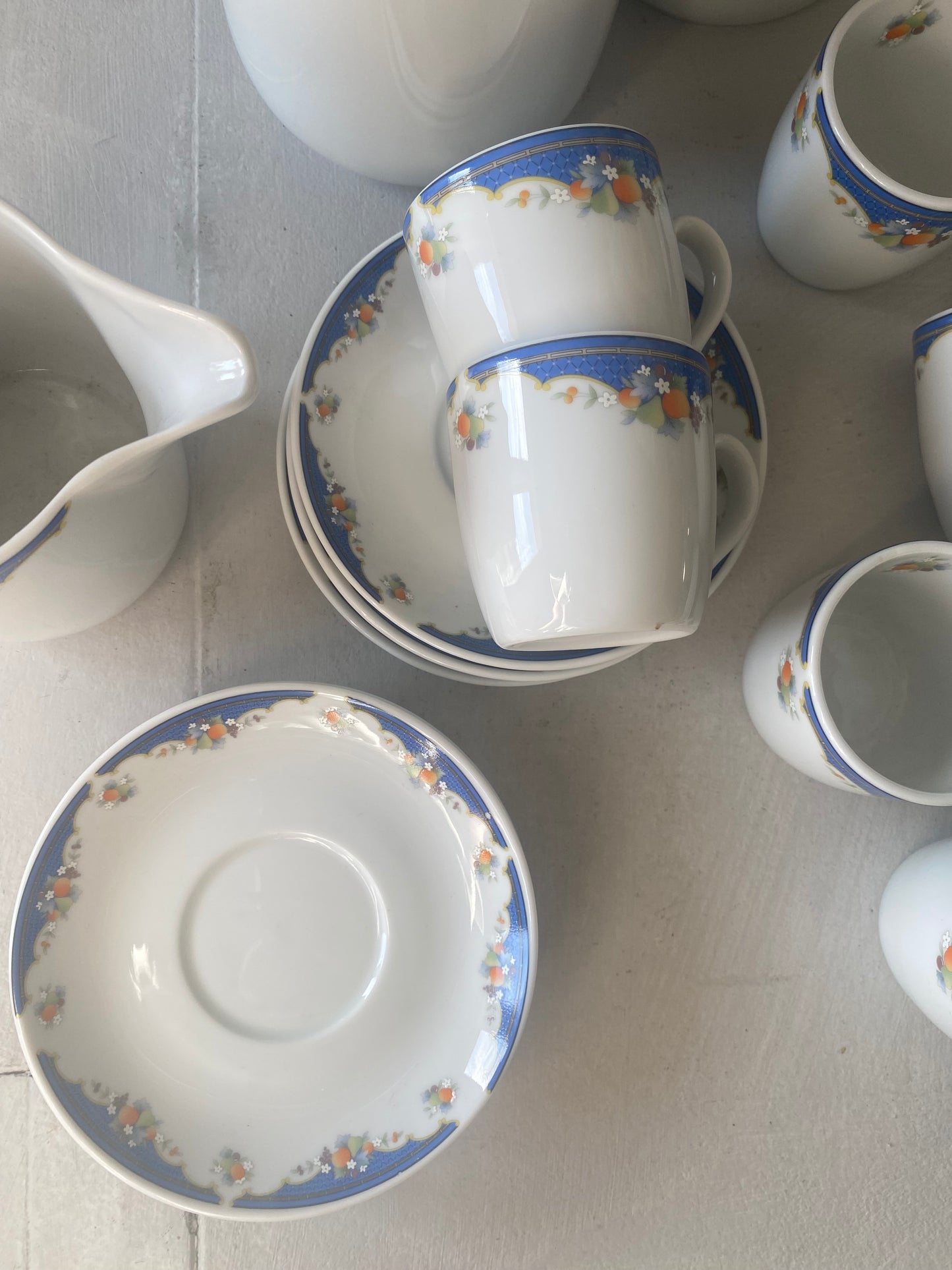 Valencia Spain SANBO porcelain espresso set