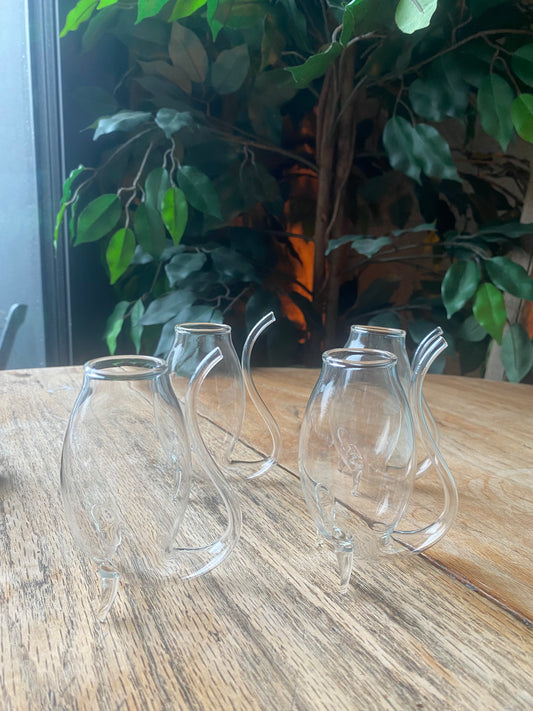 Hand-Blown Glass Port Sipper set of 4
